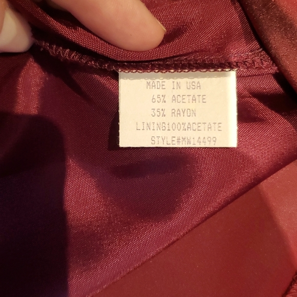 Beautiful MW Maroon Long A-Line Chiffon Skirt - Picture 7 of 8